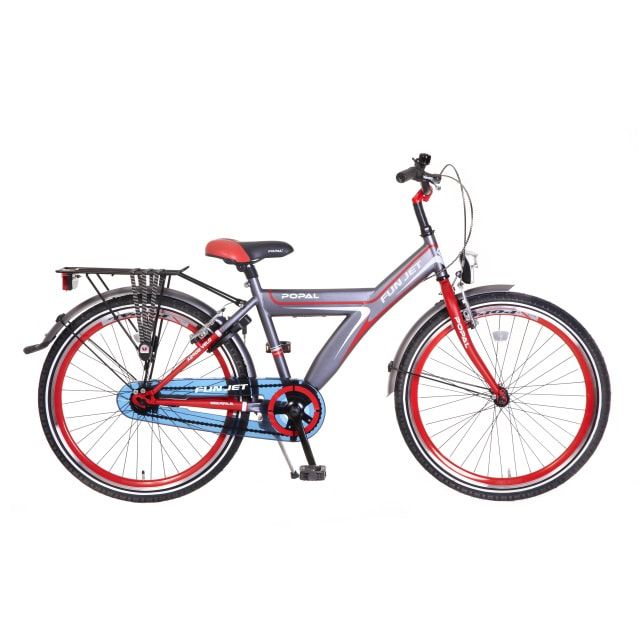 Popal Jongensfiets Funjet Rood Grijs 24 inch